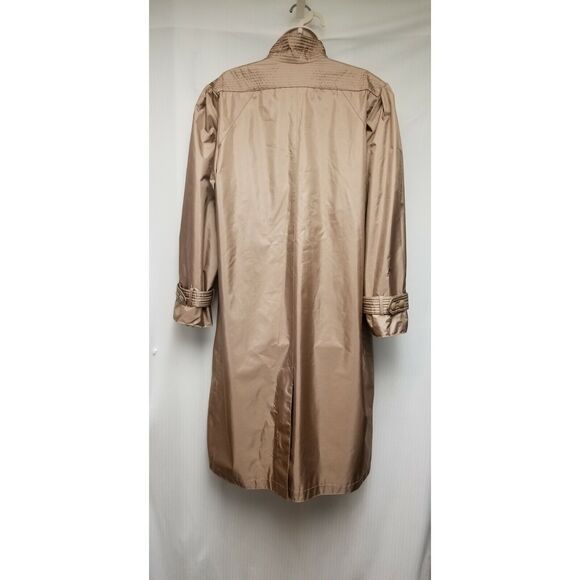 VINTAGE ALEXANDRA LEIGH BY R.D. Trench Coat/Belt Color Beige Size 10 - Picture 6 of 11